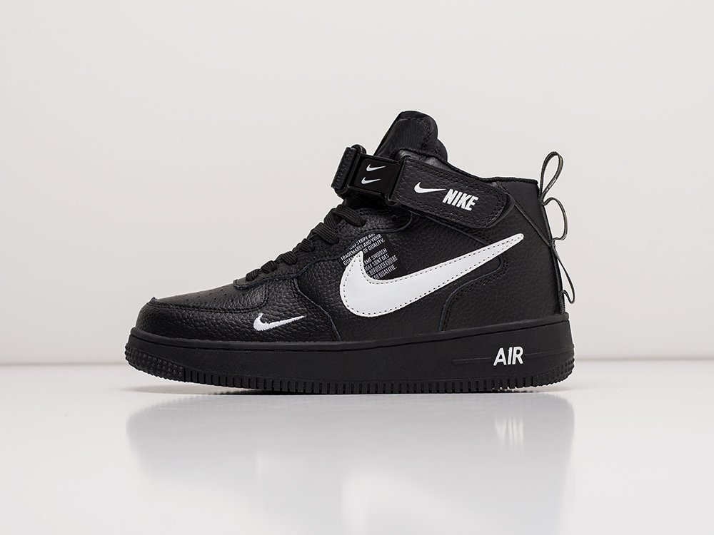 Nike-zapatillas de deporte Air Force 1 07 mid LV8 para mujer, negro, demisezon - AliExpress Calzado