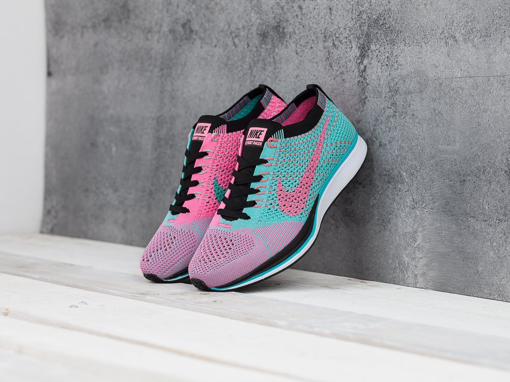 Nike zapatillas de deporte Flyknit racer multicolor, para mujer, Verano|Zapatos vulcanizados de mujer| -