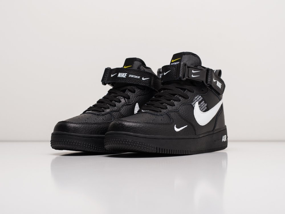 Nike zapatillas de deporte Air Force 1 07 mid para mujer, color negro, demisezon|Zapatos vulcanizados de mujer| - AliExpress
