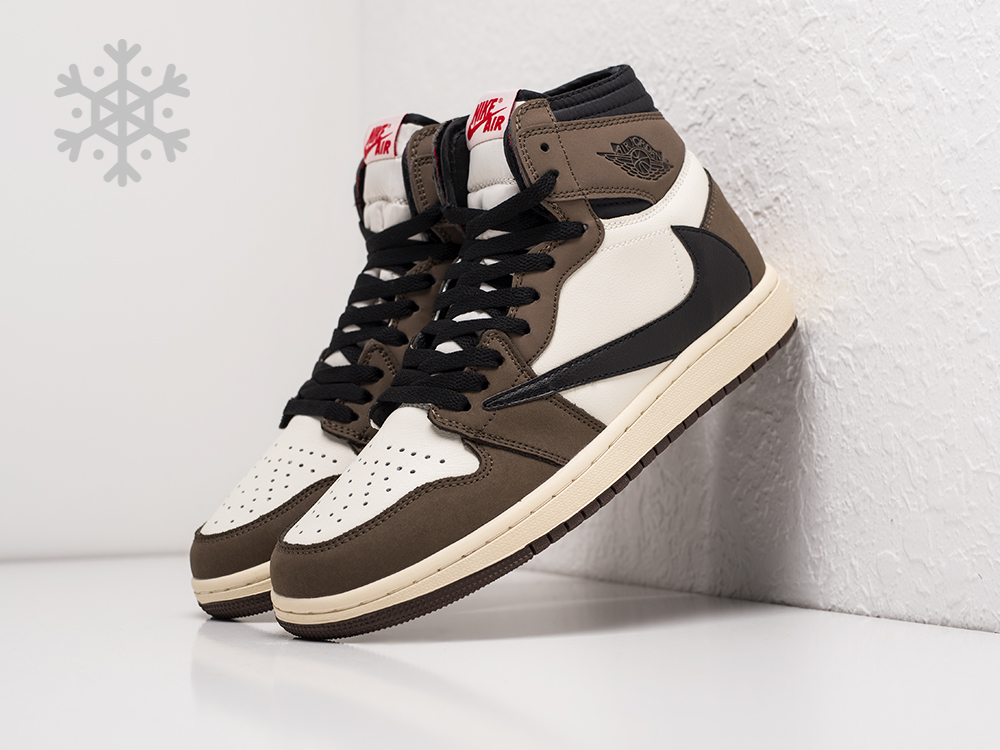 Зимние Кроссовки Nike Air Jordan 1 Mid x Travis Scott