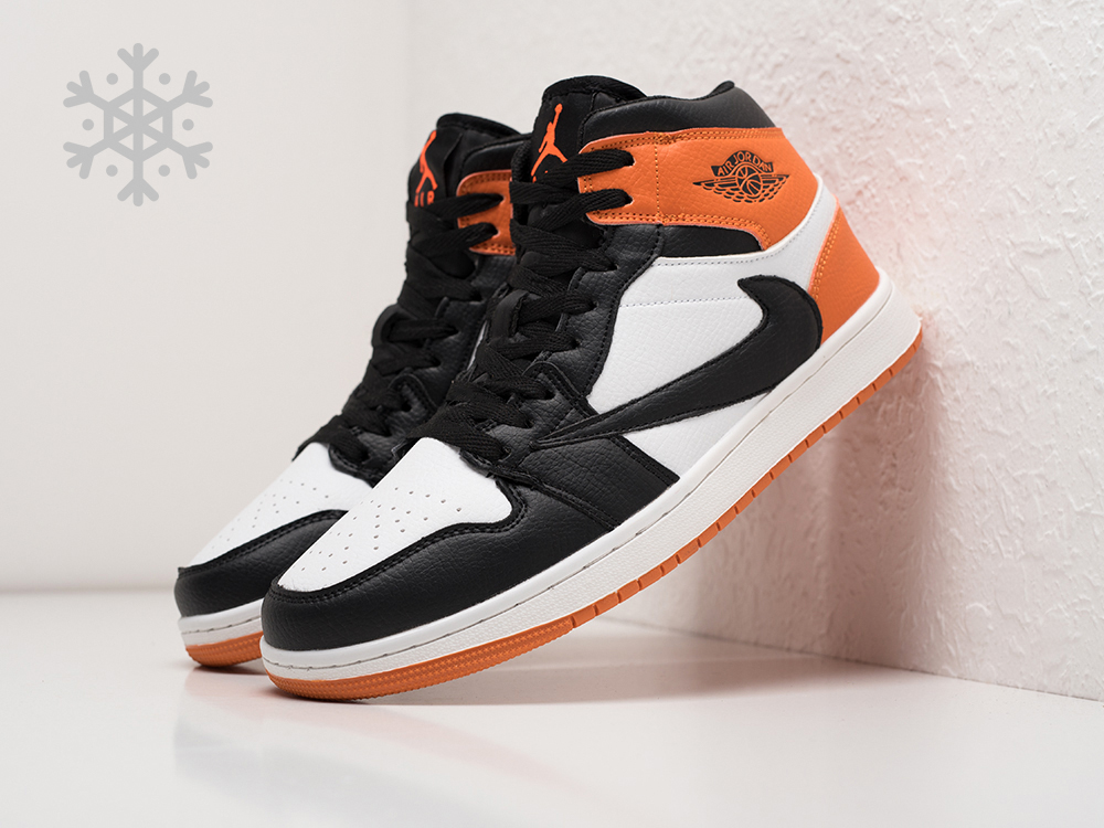 Зимние Кроссовки Nike Air Jordan 1 Mid x Travis Scott